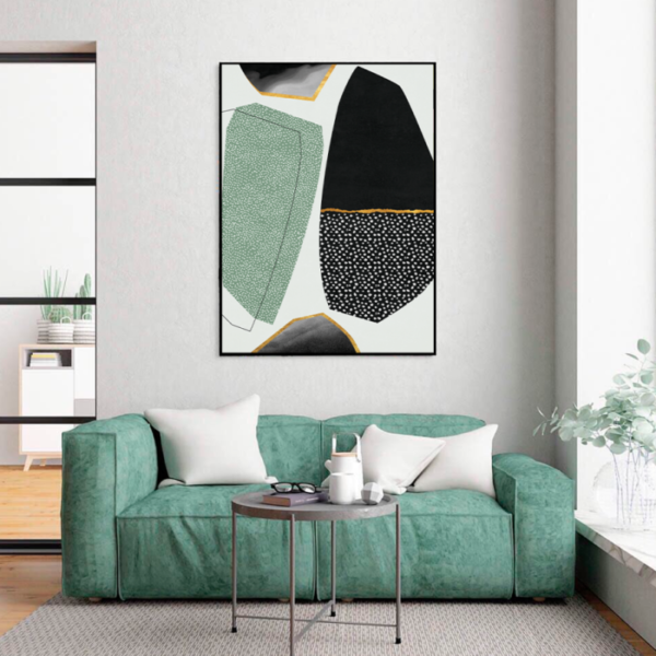 Quadro Decorativo  Verde Preto