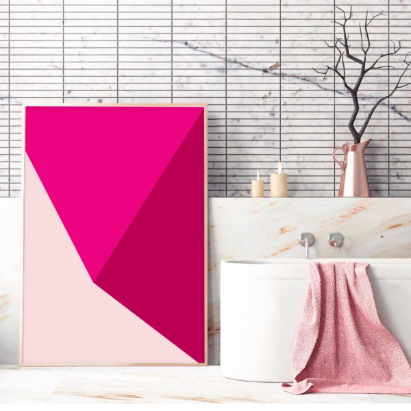 Quadro Decorativo Rosado