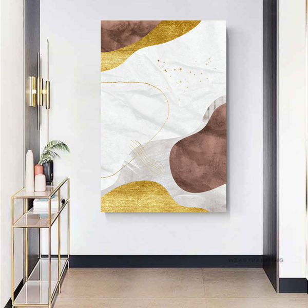 Quadro Decorativo Amarelo Ouro