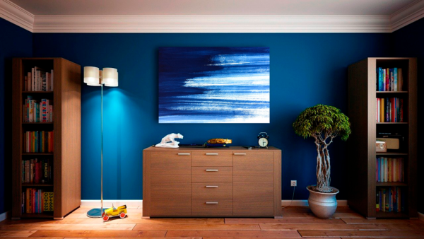 Quadro Decorativo Tela Azul