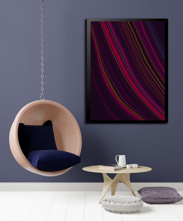 Quadro  Decorativo  Traços  Vinho