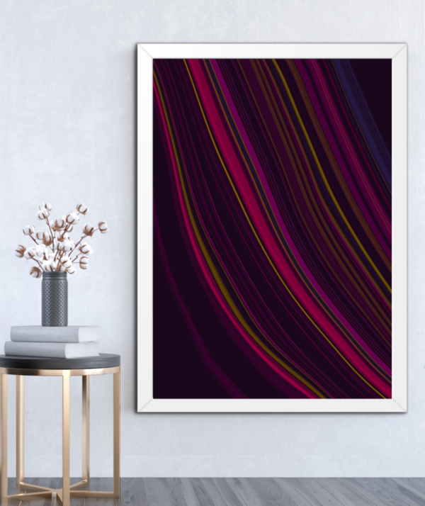 Quadro  Decorativo  Traços  Vinho - Imagem 4