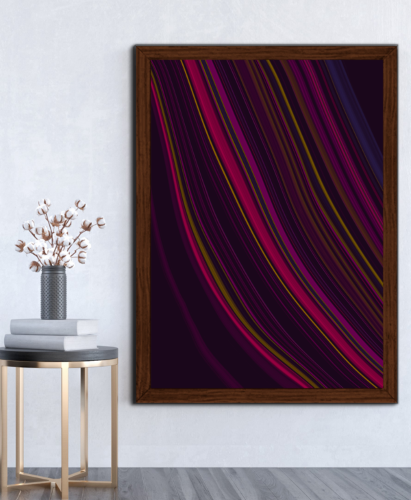 Quadro  Decorativo  Traços  Vinho - Imagem 3