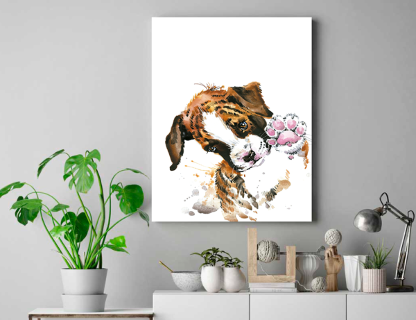 Quadro Decorativo Cachorro Artístico