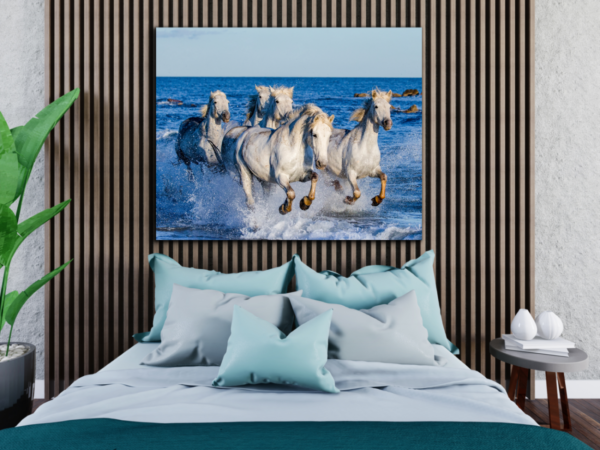 Quadro Decorativo Cavalos e Mar