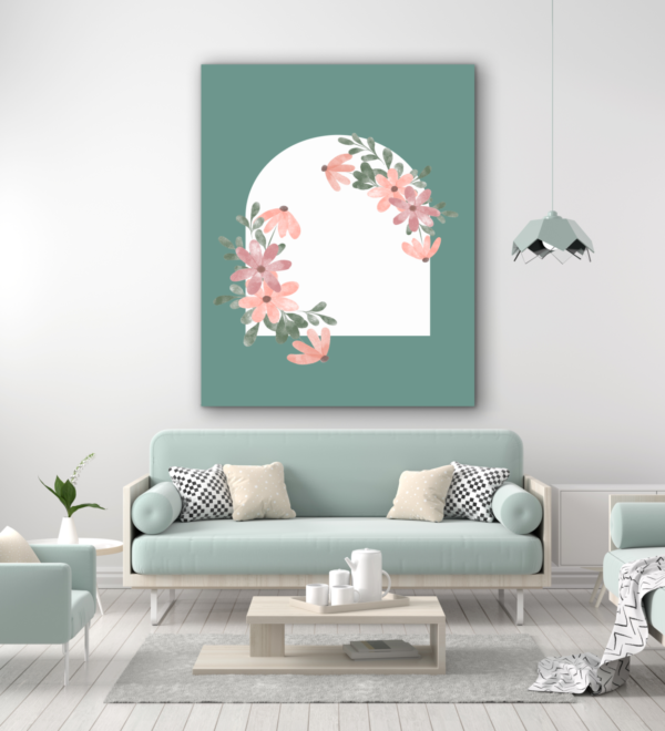 Quadro Decorativo Floral Verde